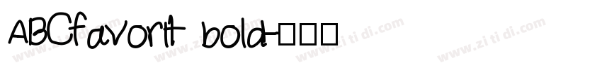 ABCfavorit bold字体转换